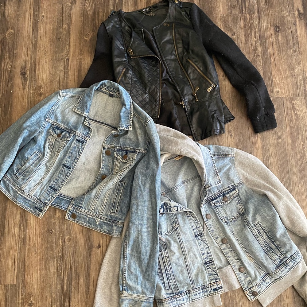 Jean/Leather Jacket BUNDLE OF 3